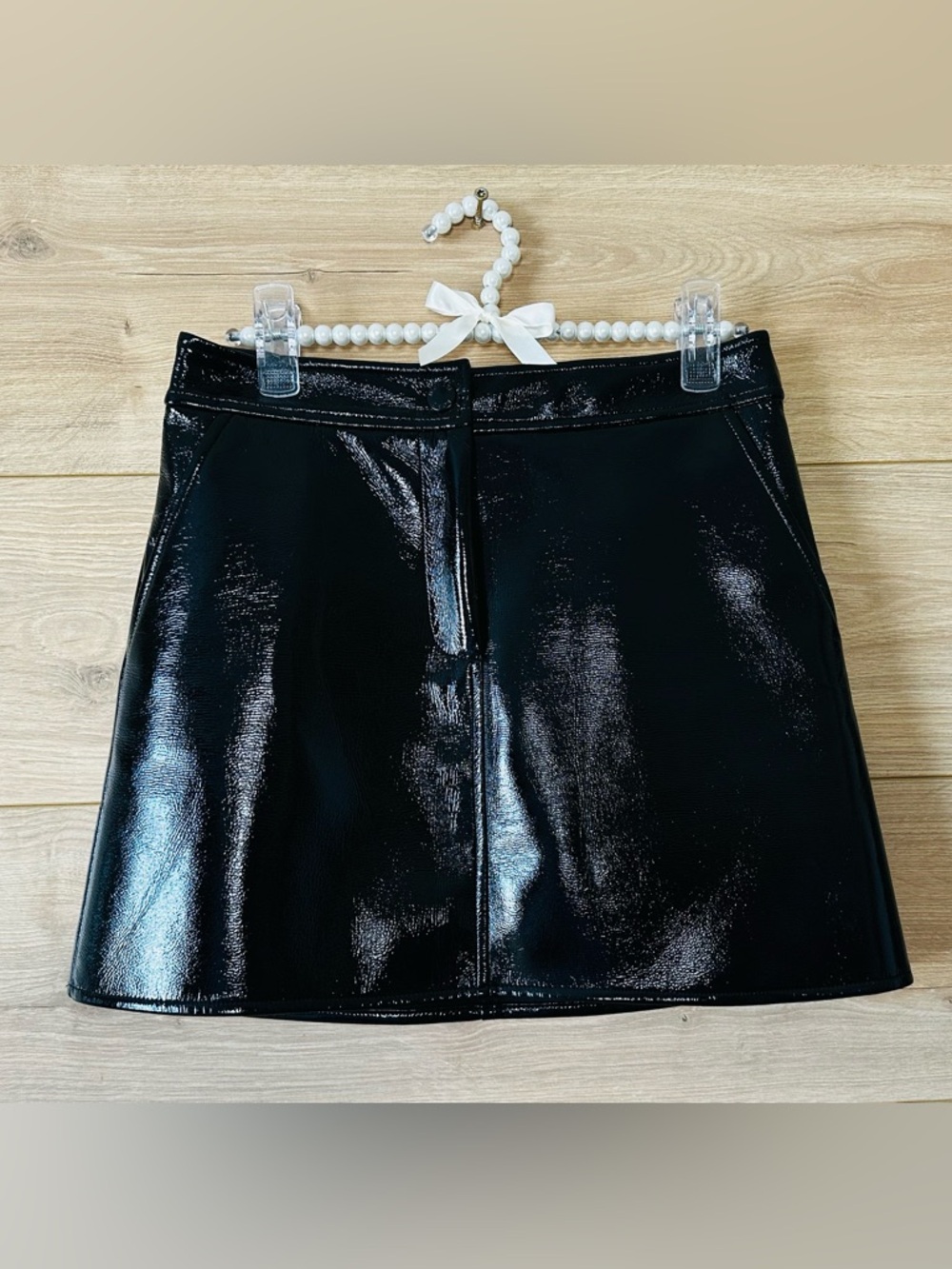 Michael Kors Black Patent Mini Skirt